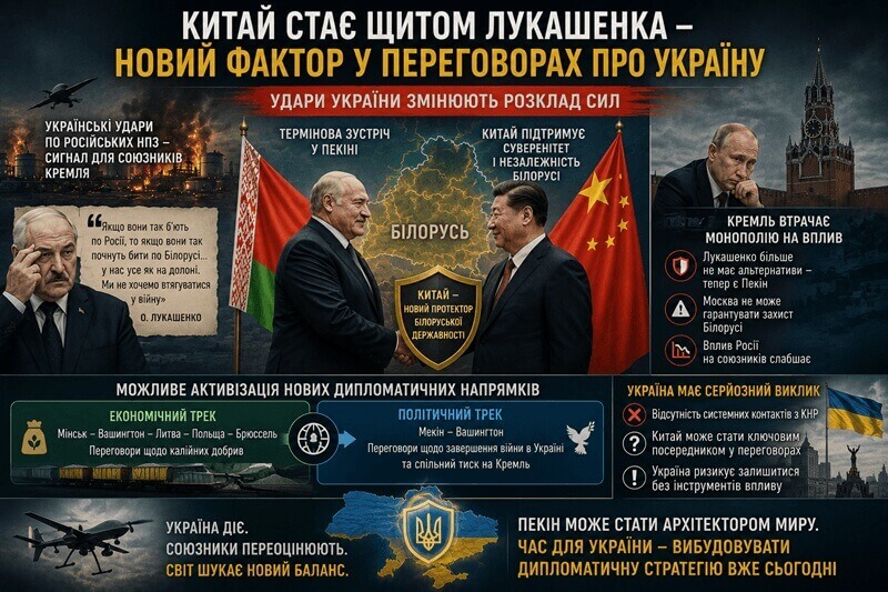 Лукашенко сказав Кремлю «ні»: чи стане Китай головним арбітром у війні Росії проти України